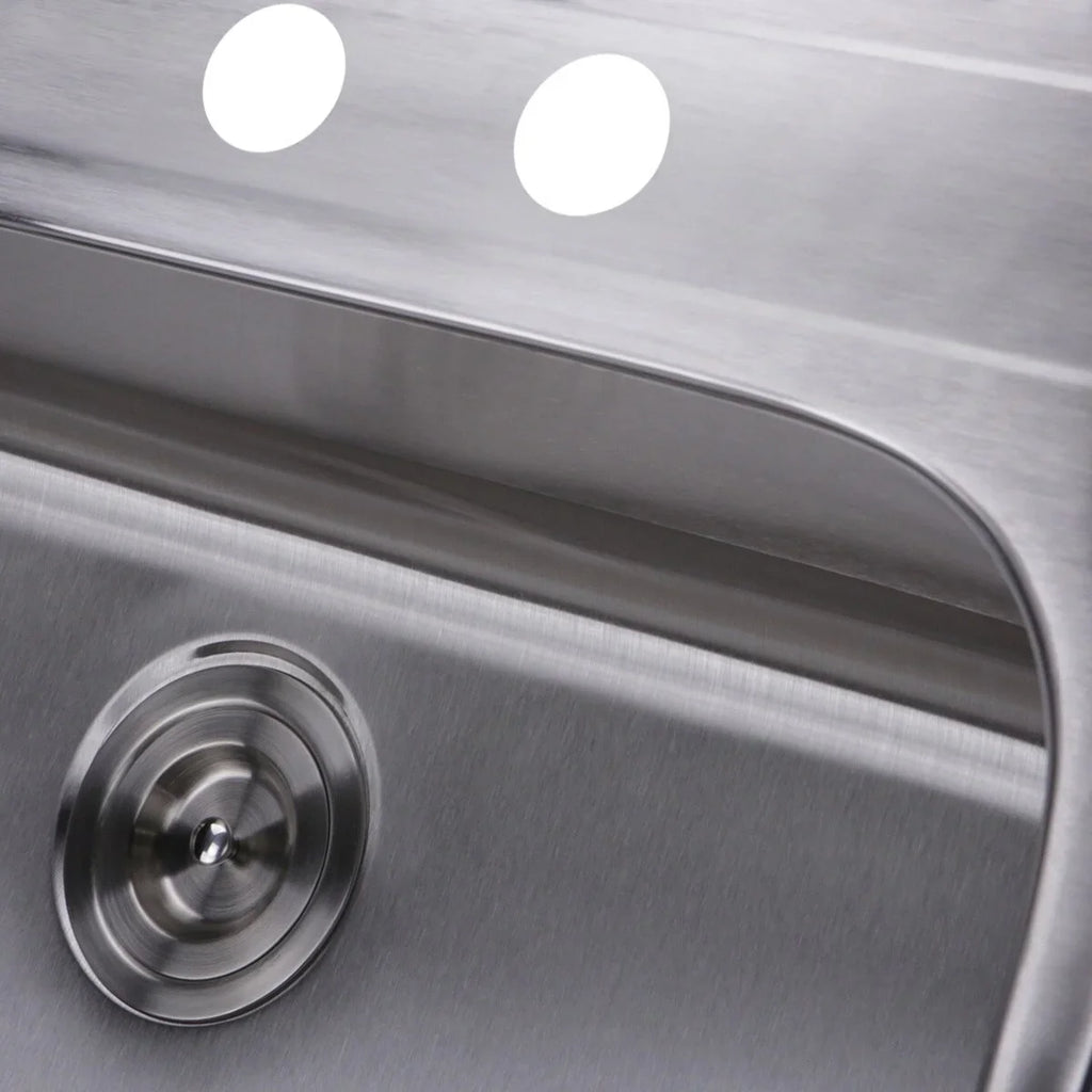 Sink Kitchen Stainless Bowl Single Steel Drop-in 33-inch