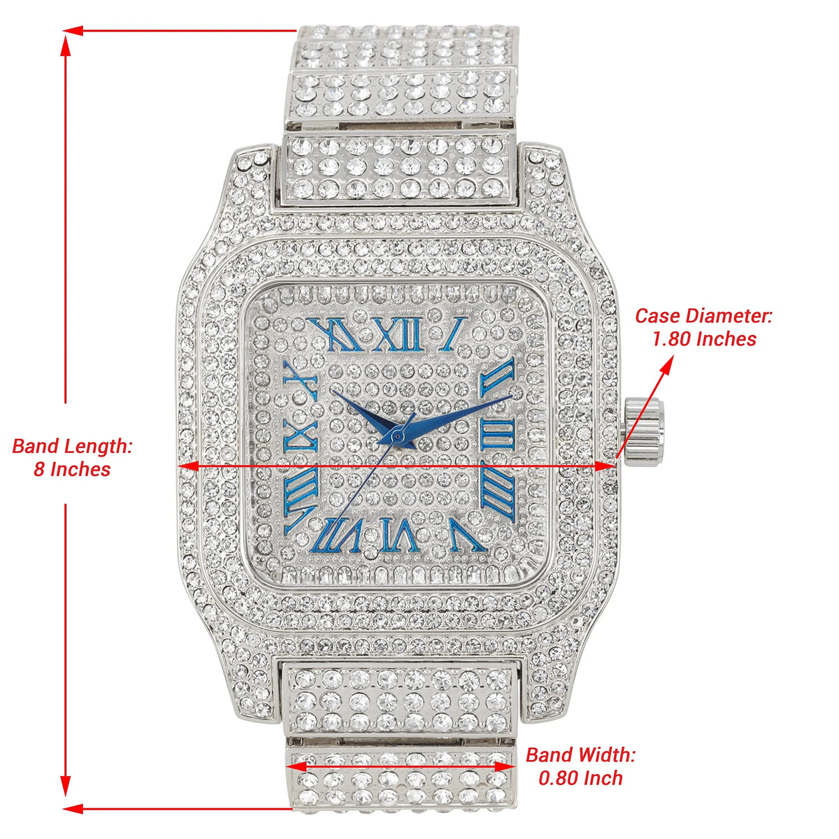 image Flashy Cuban) Out (Silver Hop Square You Will Hip Way in 0513Sq Watch a Iced R# product Bling-ed Blue Hypnotize Gold - Biggie