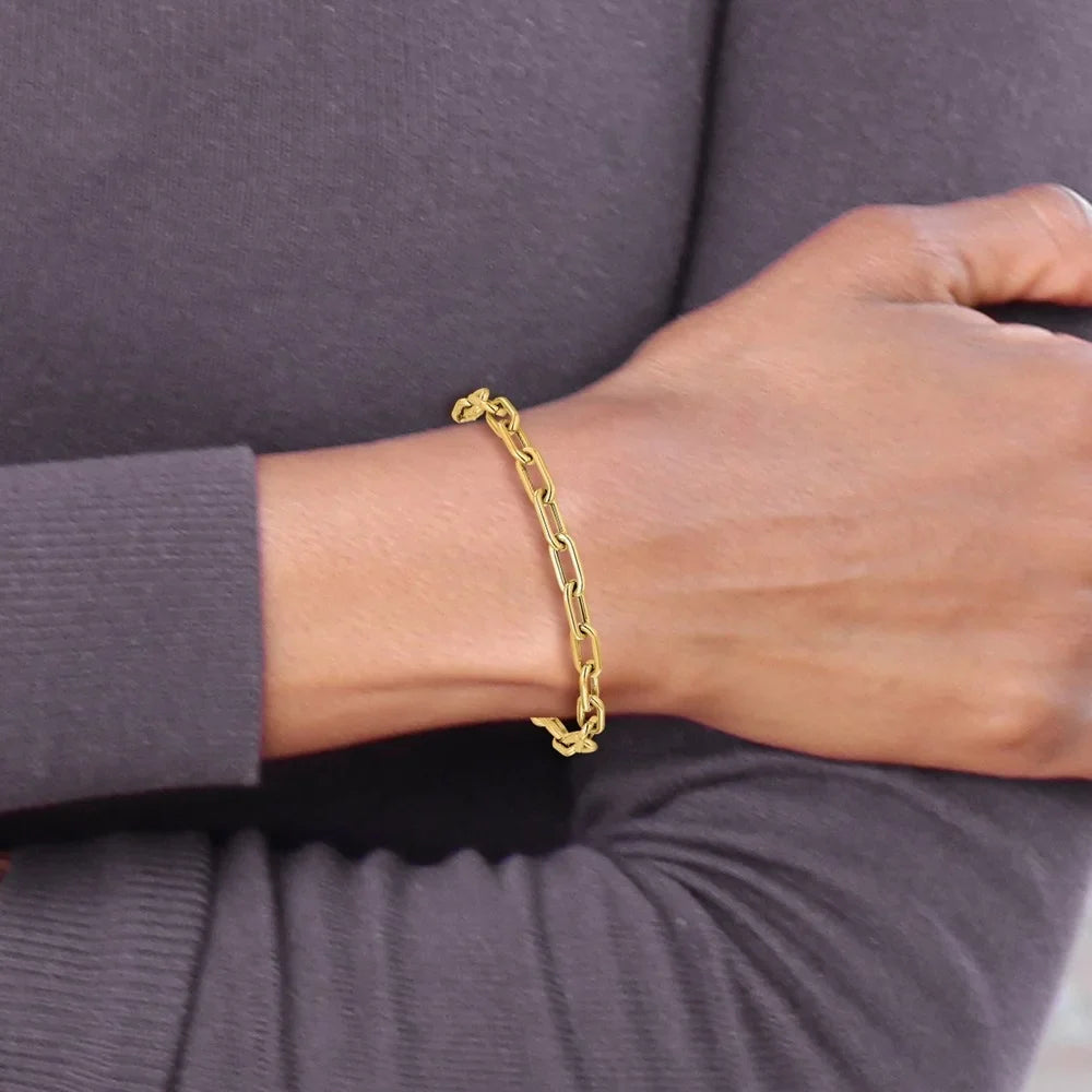 Auriga Toggle Yellow 14K Fine Jewelry Fancy 7.5" for Polished Gold Link Women