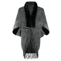 Women Cardigan Shawl Cape Collar Sweater Skirts Tassel Summer Striped Women Womens