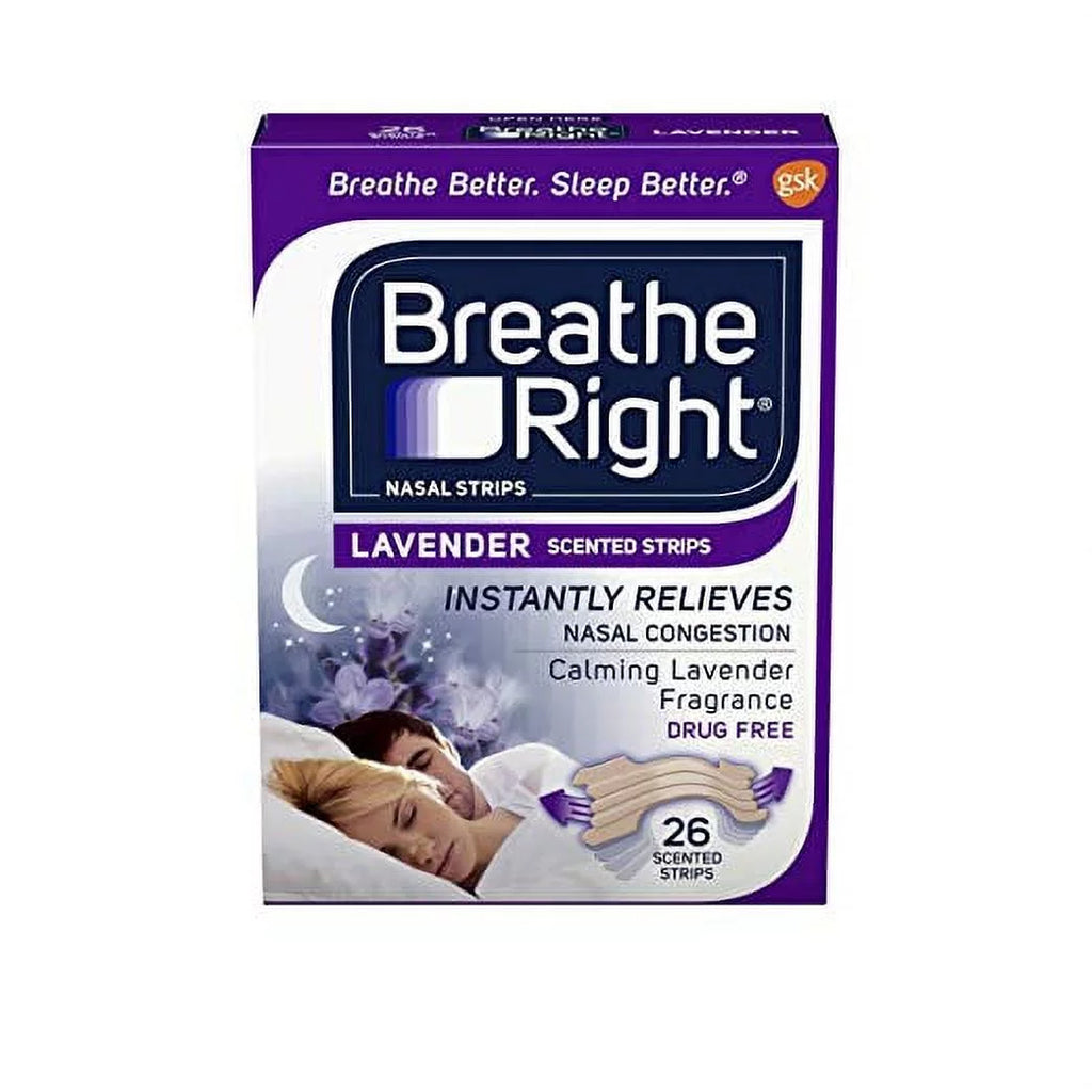 5 Strips, Right 26 Lavender Breathe Congestion Pack Scented Each Drug Nasal Free