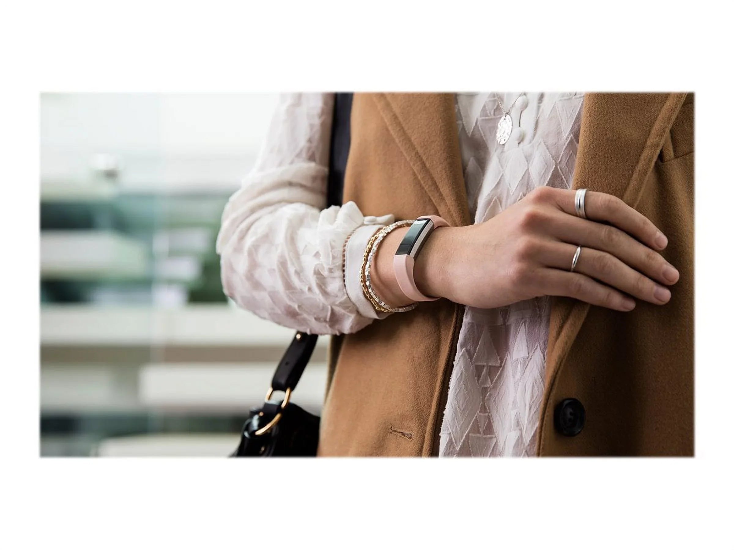 Band Blush Fitbit Alta Pink Leather Small,