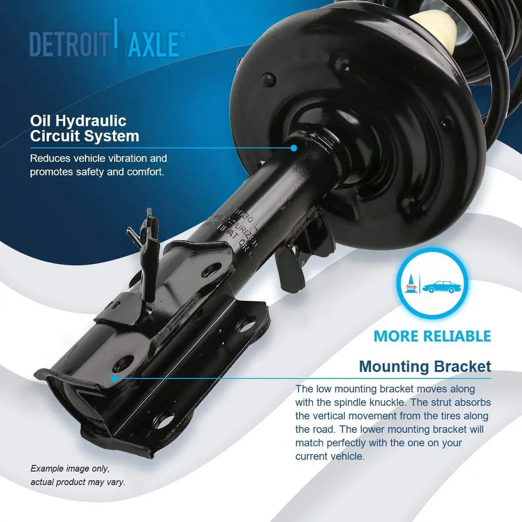 2011 for Ready Complete Shock Absorbers Detroit Axle Spring Struts 2 2008 Replacement Install Altima Quick Nissan Struts w/Coil Shock - 2010 Front 2 Struts Assembly Absorbers Rear 2009 2007-2013