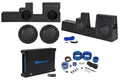 (2) Audio For Subwoofers+Box+Amp+Wires Ford 2000-2016 F250/350/450 12" Polk