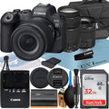 24-105mm Mark EOS 75-300mm with RF 32GB Memory Canon R6 + Camera + Case Accessory LED Mirrorless + II ZeeTech Flash SanDisk Card Bundle + EF Lens +
