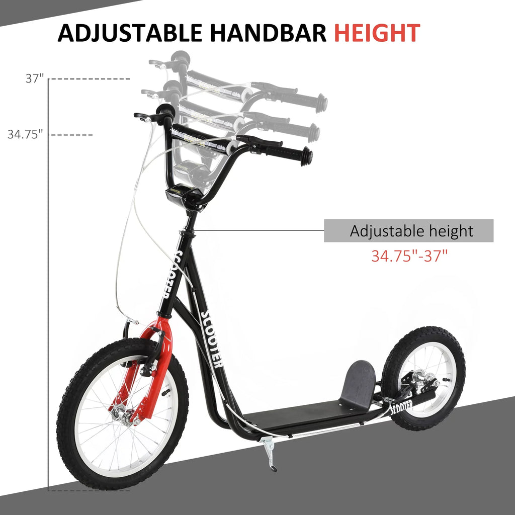 Youth Aosom Dual Rear Front Scooter Black Brakes, and Caliper