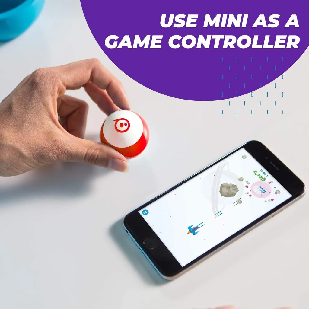Educational - STEM & Toy for Robot Up Sphero 8 Ball - & Kids Mini App Code Programmable Edu (Red) App-Enabled Play & Drive, Game Ages