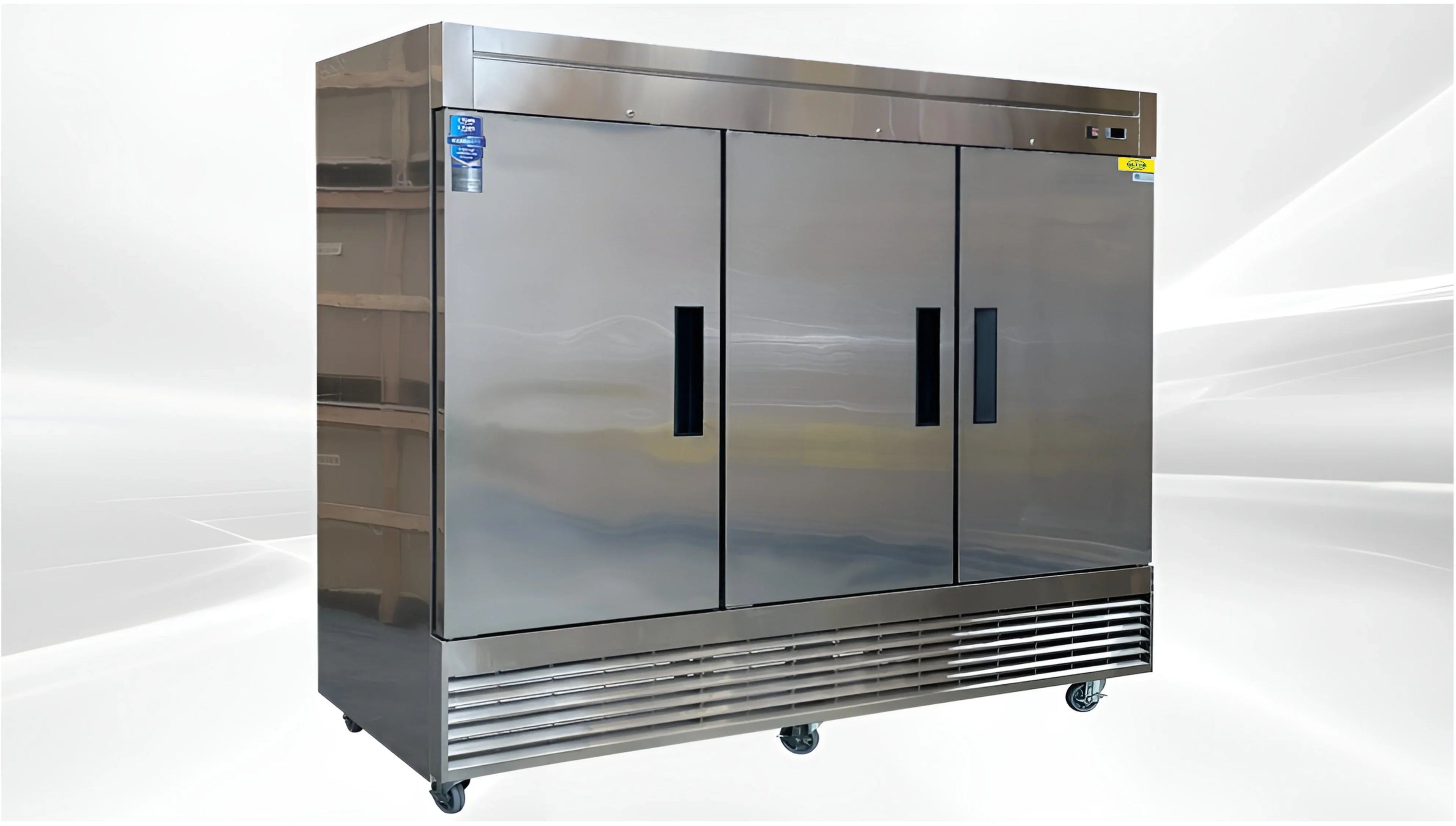 Cu. Commercial ft. Three Stainless Door Upright Refrigerator in. in Steel 83 64.8 Reach-In