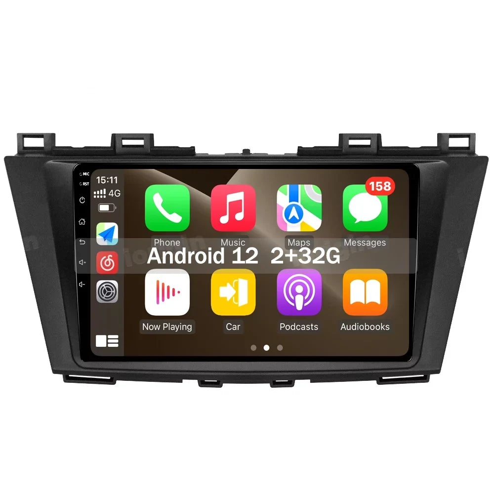 For 2+32G+CAM Car Player GPS 12 3 2010-2013 Stereo CarPlay Mazda Radio Android