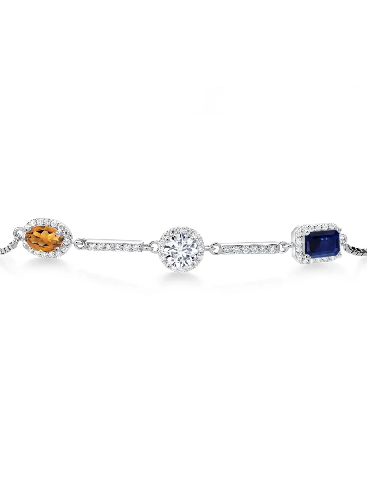and King For Madeira Women (1.85 Cttw) Oval Keren Hanan 925 Fully Citrine Sterling Diamond Round 3 Lab Octagon Grown Sapphire Stone Stone Adjustable Silver Gem Moissanite