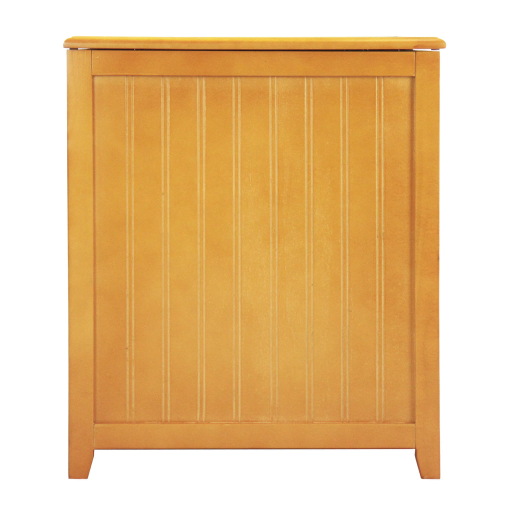 Finished Wood Laundry Hamper Natural Interior Rectangular Oceanstar Bag RHP0109N with