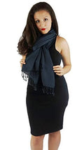 Shawl/Cashmere Shawl) Shawl/Shawls/Scarf/Scarves/Wrap/Stole/Muffler/Cape/Ruana/Blanket/Throw/Pashmina Regular Charcoal (Dark Scarf/Wool/Silk