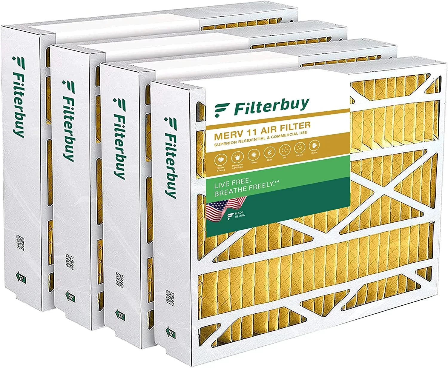 11 HVAC (4-Pack) MERV 24.5x27x5 and Trane, Furnace American Accumulair Pleated Filterbuy for Filters Honeywell, atmospheric Standard, AC