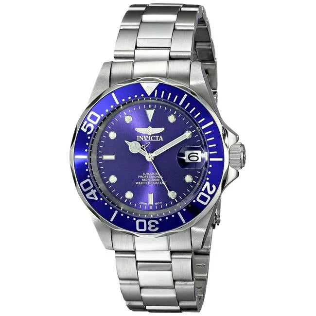Pro Diver Automatic Men White Blue Dial Watch,