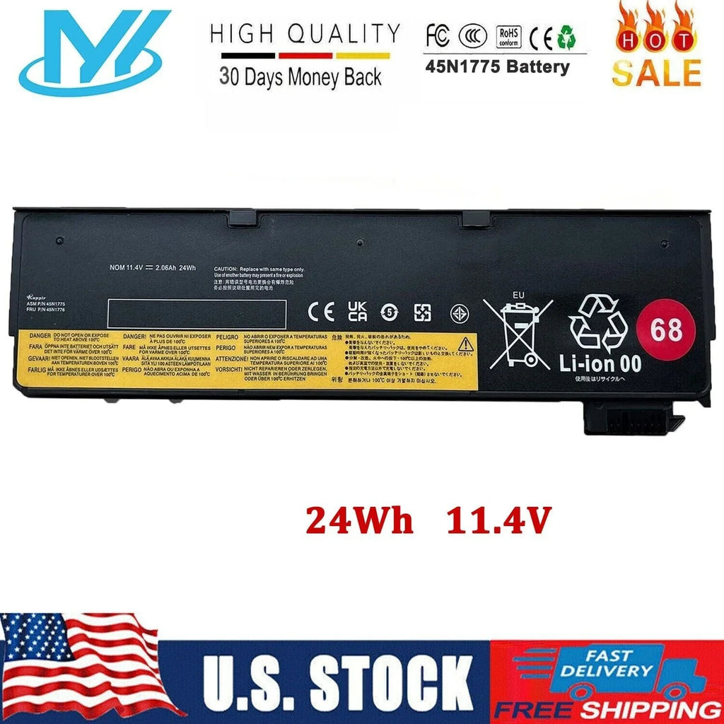 L450 T460 T560 T550 For Battery 45N1775 T440 T470P T460P ✅68 T450 Thinkpad