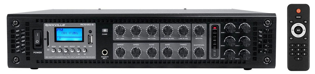 Package Amp Ceiling Speakers+6-Zone Office/Restaurant w/(18) drop Tile Audio JBL