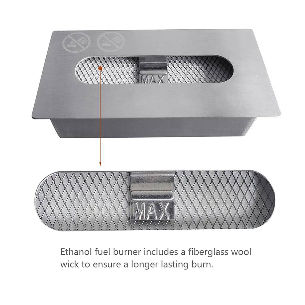 x 13.98''L Ventless Flame Outdoor W Ethanol 7.1'' Bio x Fireplace Guard Tabletop 8''H Metal Skypatio with
