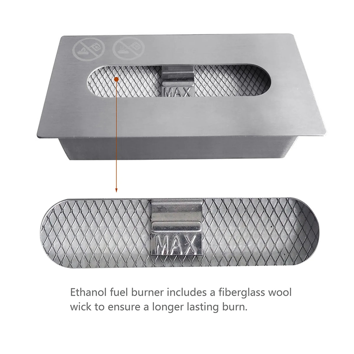 x 13.98''L Ventless Flame Outdoor W Ethanol 7.1'' Bio x Fireplace Guard Tabletop 8''H Metal Skypatio with