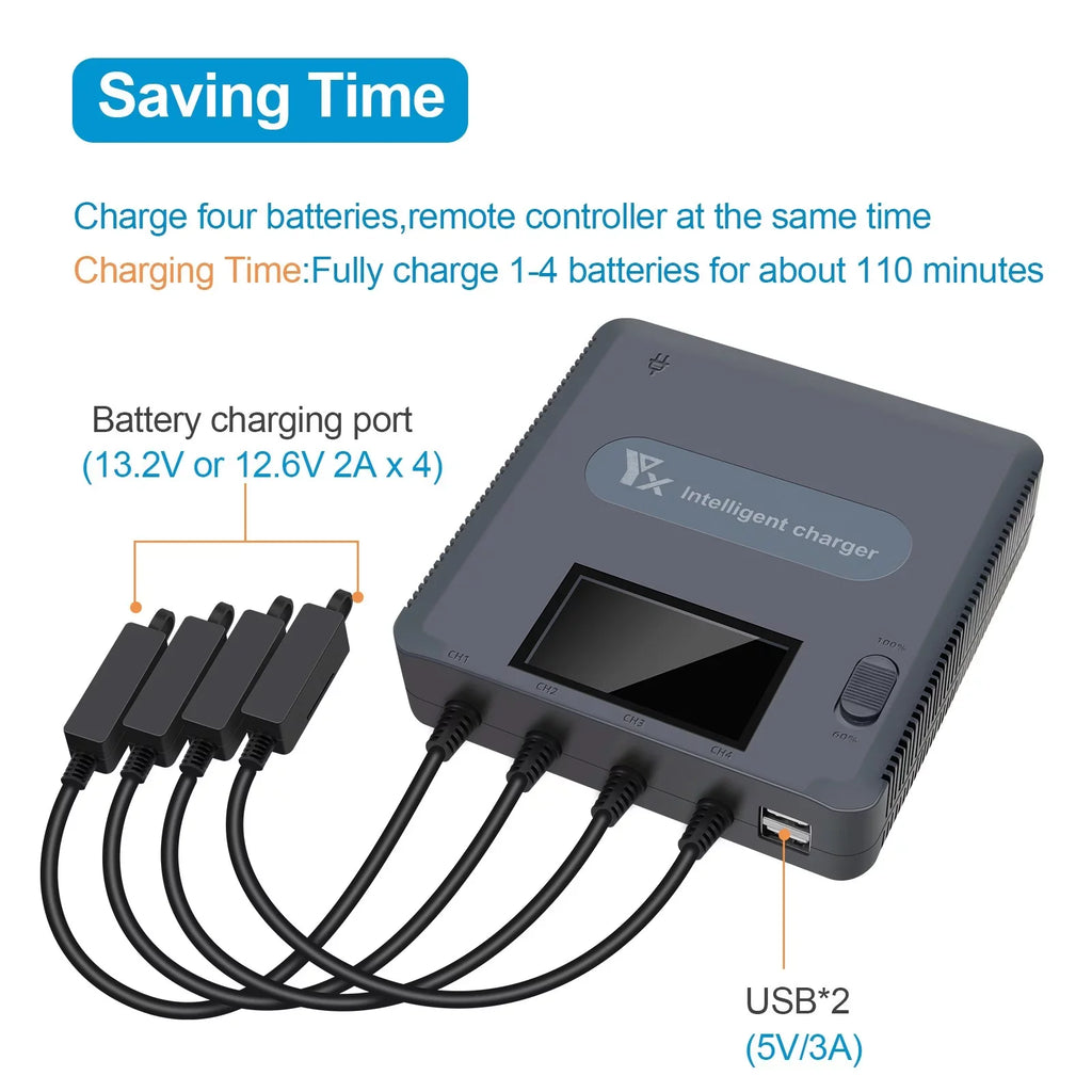 2 In 1 Battery 4k Compatible LCD Battery Accessories Display oxygen Photography Hub Quick Camera With Charger Drones Mavic 2S And oxygen With Charging ZiSUGP with Charger 6 DJI