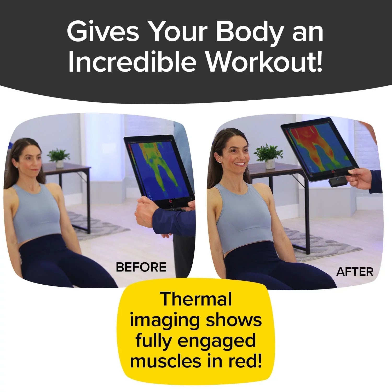 TV, BluTiger Elliptical Calories Trainer As Seated Seen on BulbHead While Burn Machine, Working