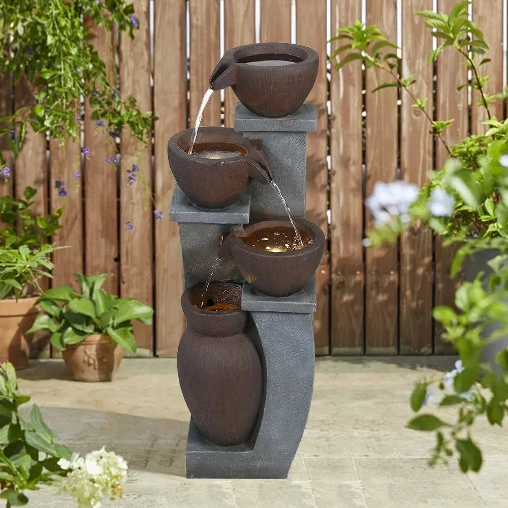 Your with Outdoor Lights LED 22.0 Outdoor Fountain Ambiance Elevate - - Water