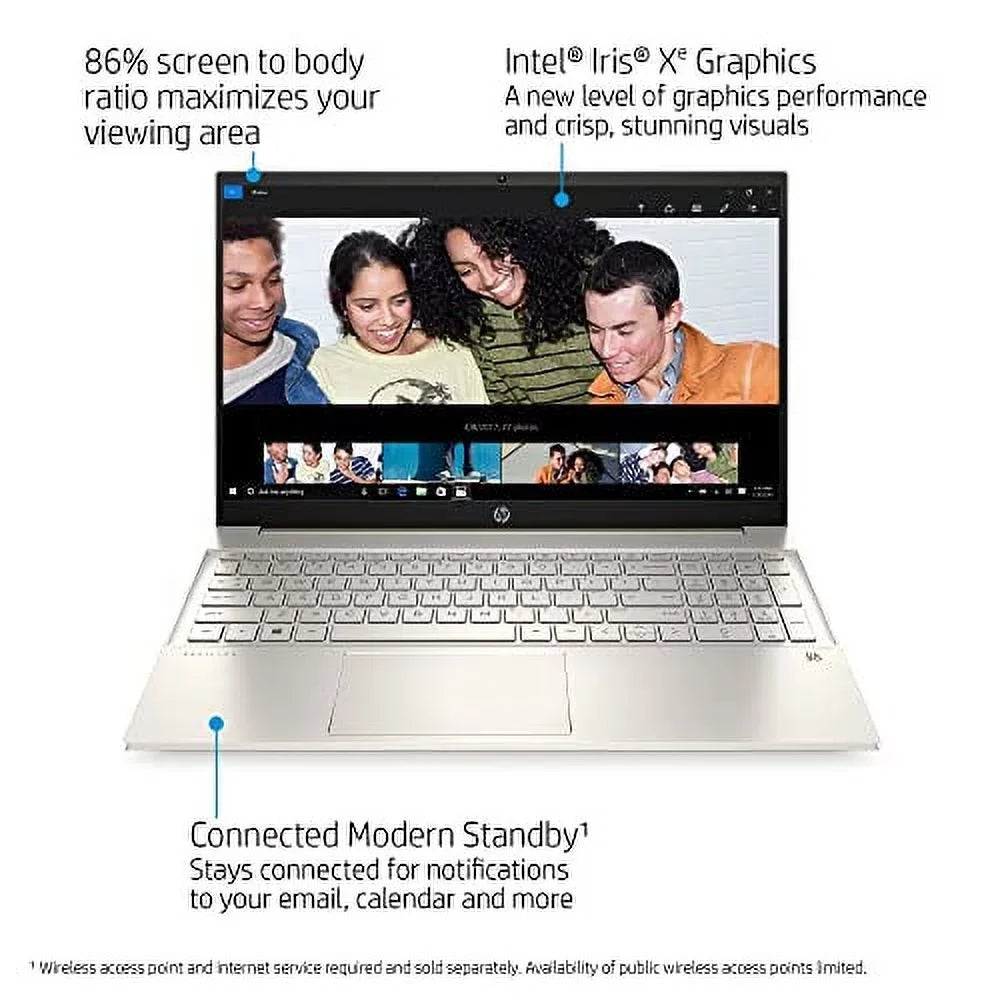 i7-1165G7 DDR4 WiFi-6 w/ Pavilion Bluetooth Windows FHD USB HP 2TB Iris SSD NVMe Webcam Gen 15.6" HDMI 4-Core Touchscreen Intel 11th Keyboard Graphics 2022 10 32GB Xe Home Laptop 32GB Backlit