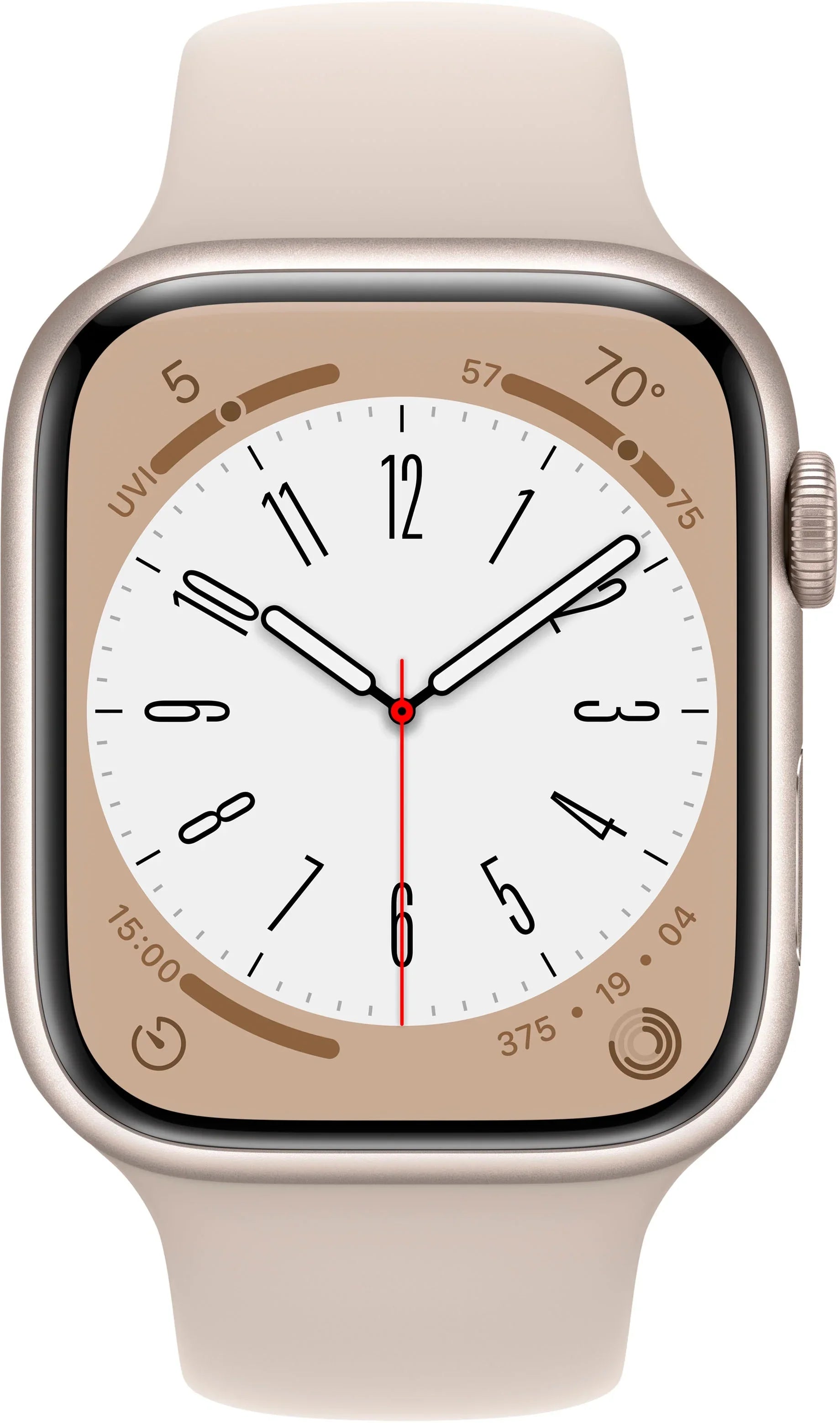 Series Band Gen 8 Starlight Restored MNUP3LL/A (Refurbished) Sport 8 Apple Watch Starlight 45mm Aluminum