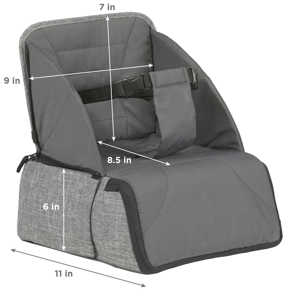 Bag, 2-in-1 Booster Diaper Seat Contours Backpack and transportable Explore Gray
