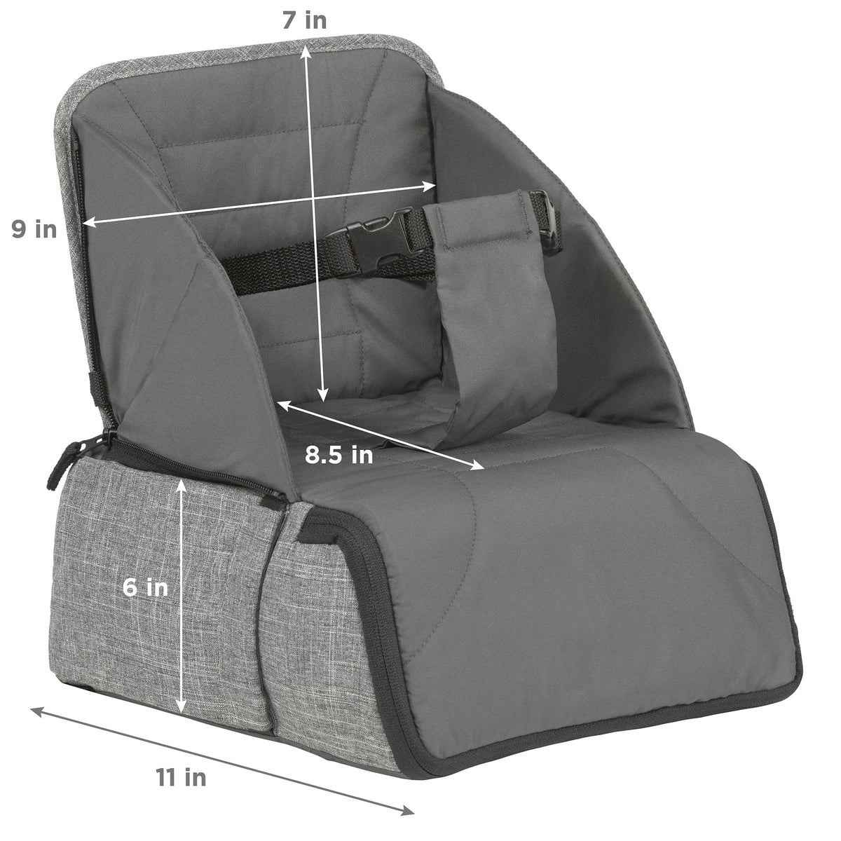 Bag, 2-in-1 Booster Diaper Seat Contours Backpack and transportable Explore Gray