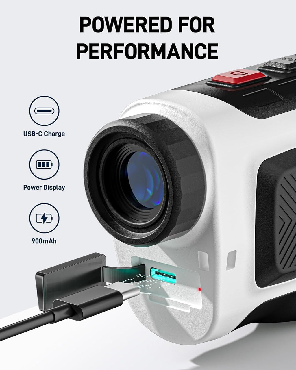 Golf Rangefinder 1200Y with Slope, 7X Magnification Rechargeable