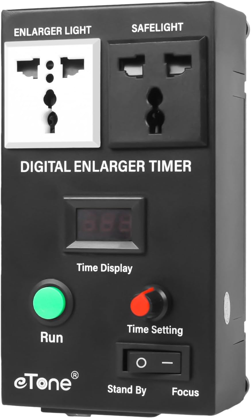 eTone Professional Digital Darkroom Timer for Precision Photo Enlargement - Exposure Control Device with LED Display