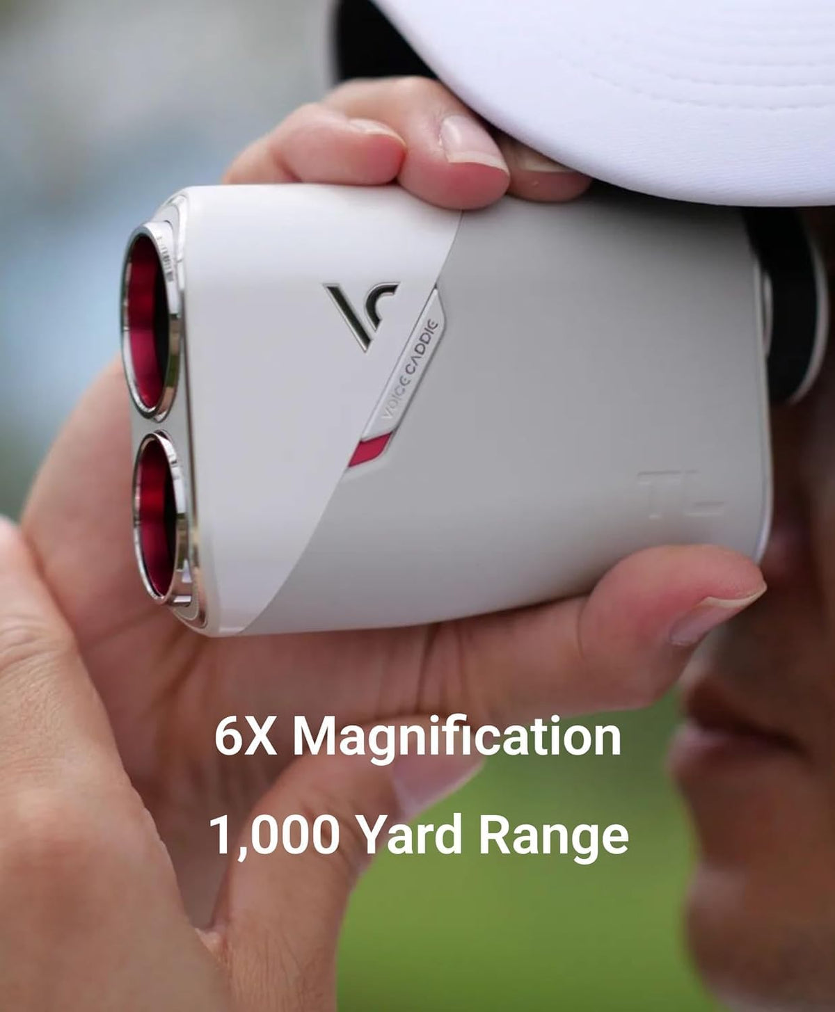 Voice Caddie TL1 Golf Laser Rangefinder with Slope Compensation - 6X Magnification, Pin Tracer Technology, Dual-Color OLED Display, Tournament Mode, Magnetic Mount and Signature Series Bundle