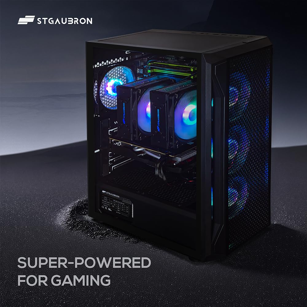 STGAubron Gaming PC Desktop,Core I7,RX 580 8G,32G RAM,512G SSD