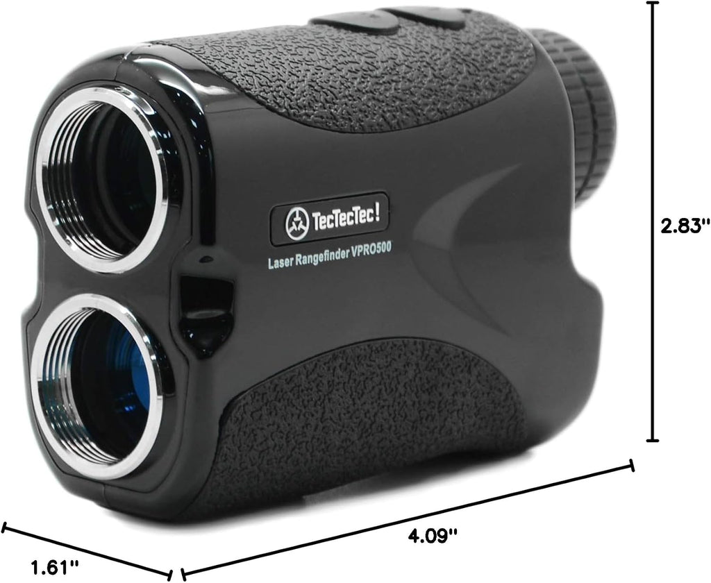 Upgraded Slope - TecTecTec VPRO500 Golf Rangefinder with Slope - Laser Range Finder with Flagseeker VPRO500Â® - Laser Binoculars - with Battery