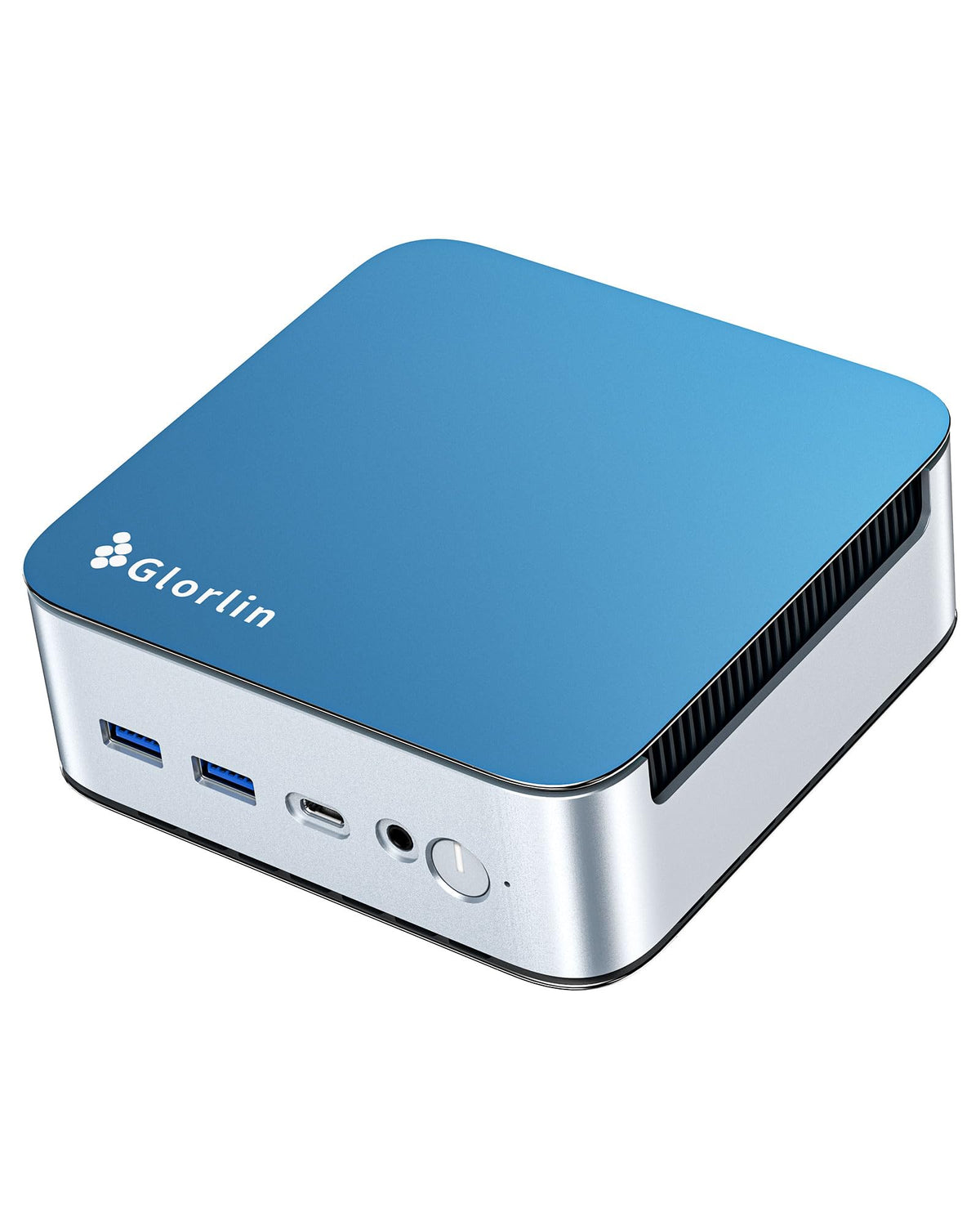 Glorlin Mini PC - Ryzen 5 3501U (up to 3.7GHz), 16GB DDR4 512GB SSD, Mini Desktop Computer with Triple 4K Display Support, WiFi 6 Bluetooth 5.3, Small Micro PC for Work, Study & Multitasking