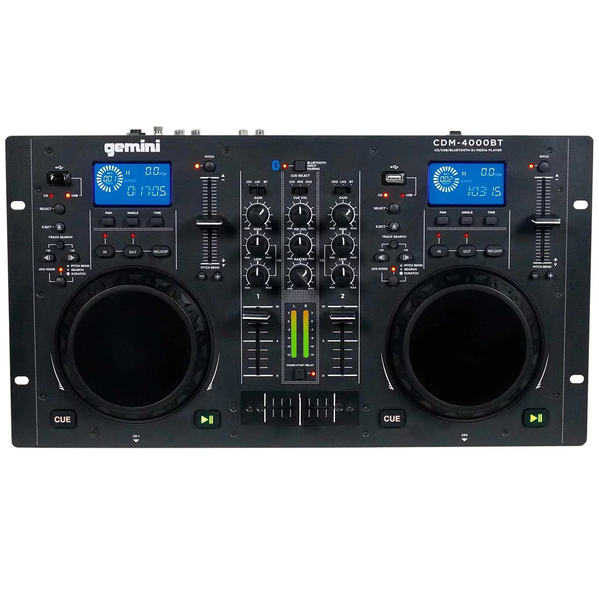 Media & Woofers Bluetooth Package CDM-4000BT Active CD/MP3/USB Gemini 15" DJ Speaker Player AS-1500P with