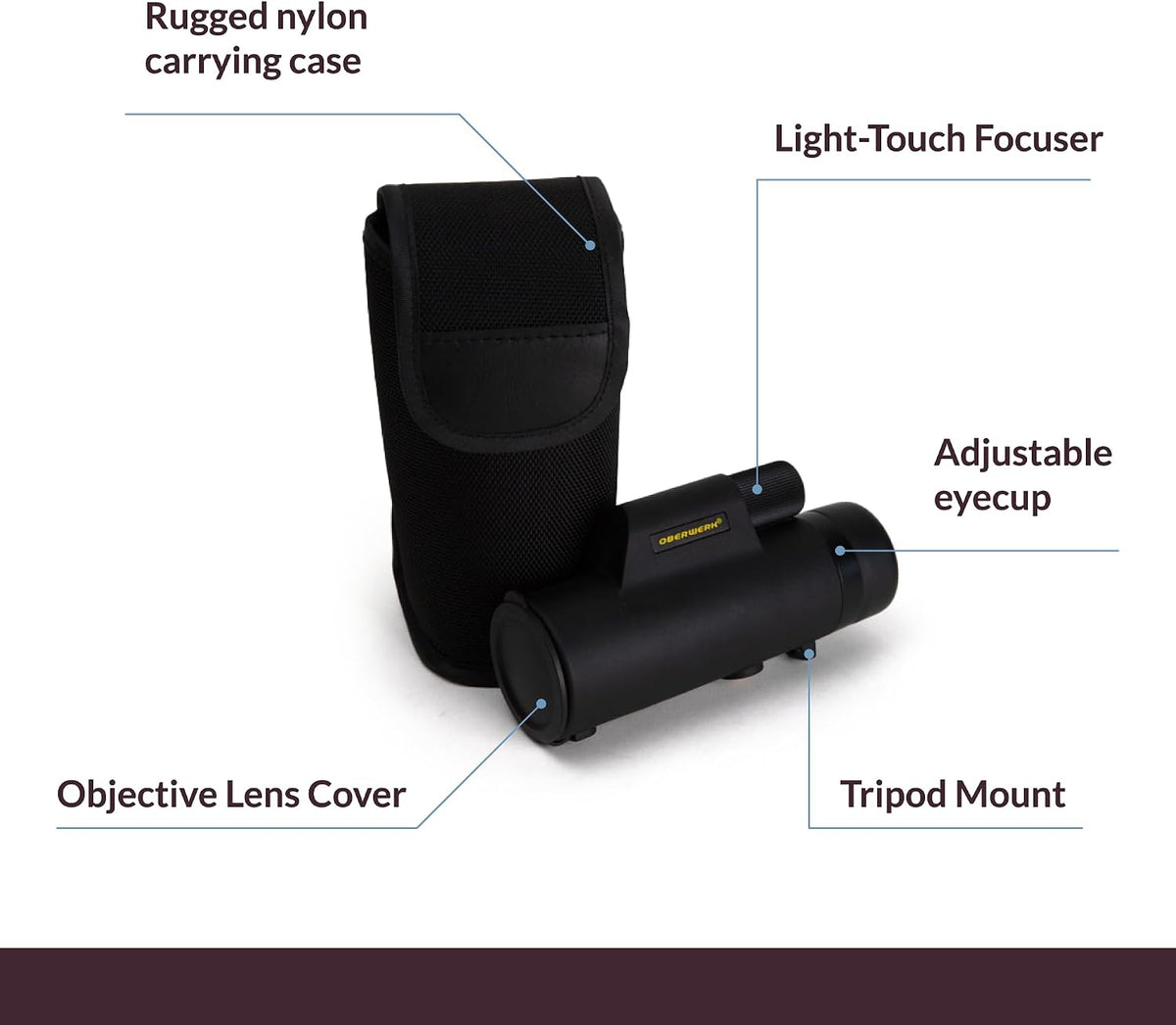 Oberwerk 8x32 Sport HD II Monocular - Professional Scope/Optics for Children/Bird- Watching/Waterproof/Light-Touch Focuser