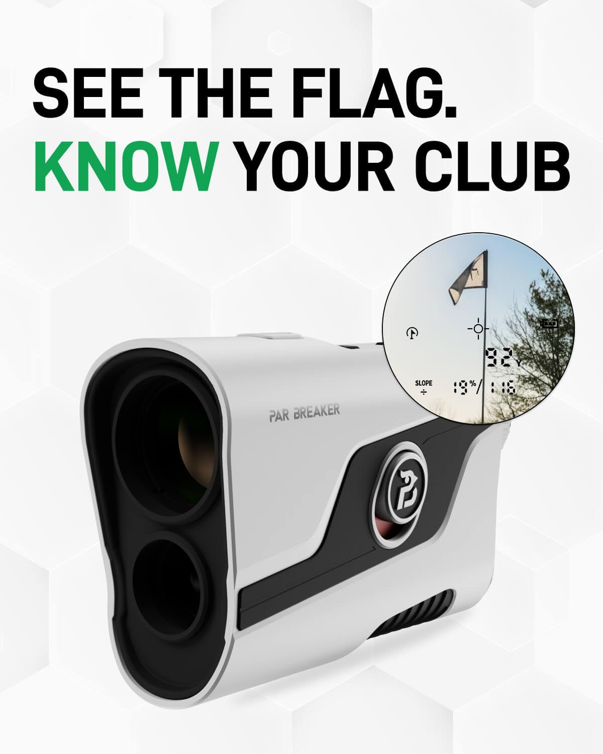 Yard Sync L30 Golf Laser Rangefinder with Slope On/Off Switch