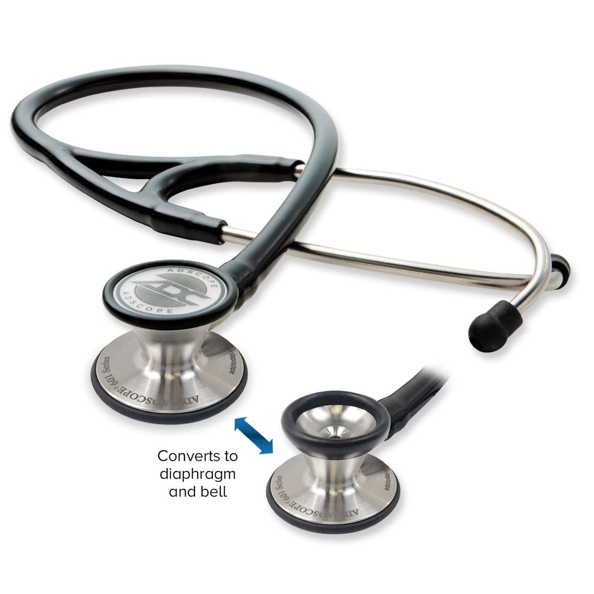 ADC Adscope 601 Convertible Cardiology Stethoscope, AFD Tunable Technology