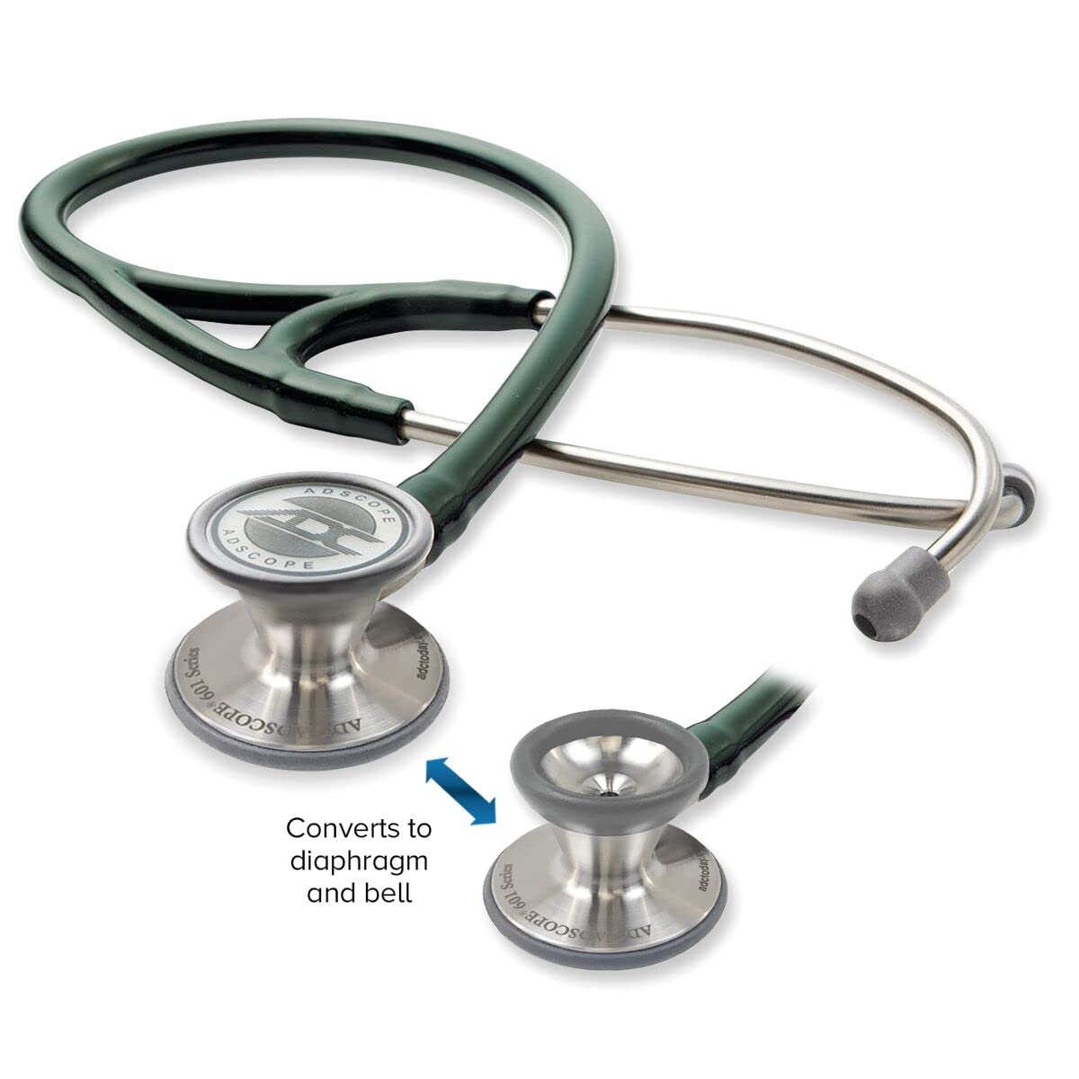 ADC Adscope 601 Convertible Cardiology Stethoscope, AFD Tunable Technology