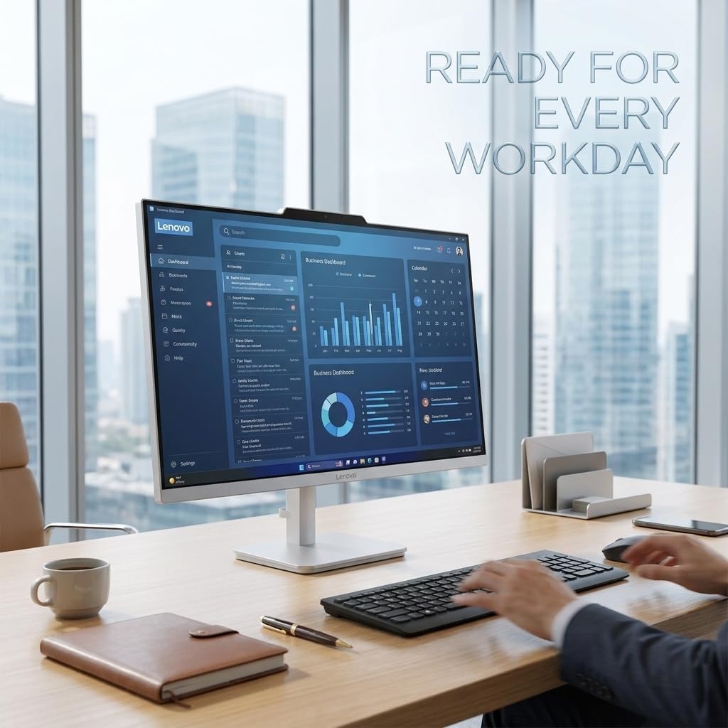 Lenovo IdeaCentre 24 FHD AIO Desktop Computer, 8GB RAM, 512GB PCIe SSD