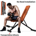 Bench POOBOO 5 Layer gym Structure Adjustable Training lbs Capacity and 800 Folding Workout bench bench Thickened Incline Weight Home for incline Indoor