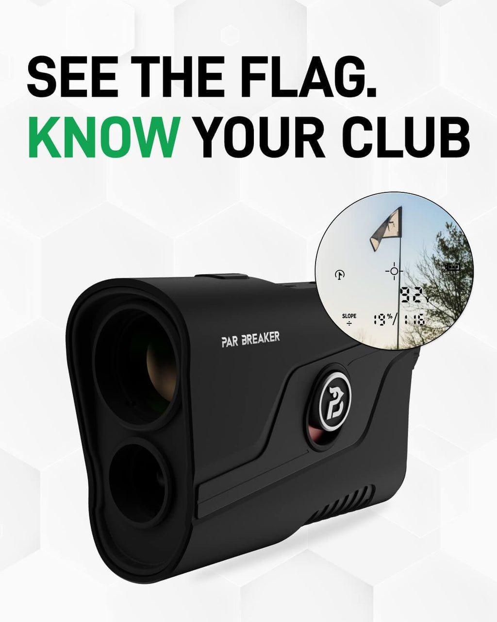 Yard Sync L30 Golf Laser Rangefinder with Slope On/Off Switch
