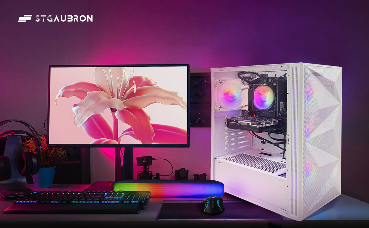 STGAubron Gaming PC Desktop,Core I7,RX 580 8G,32G RAM,512G SSD