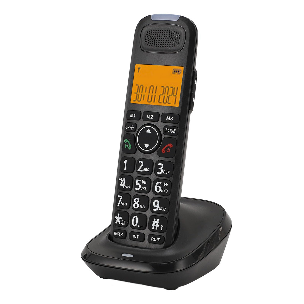 Corded Cordless Phone Combo, Expandable Corded Cordless Phone System with Answering Machine One Touch Call Blocking Big Buttons Phone with 2 Handsets (White)