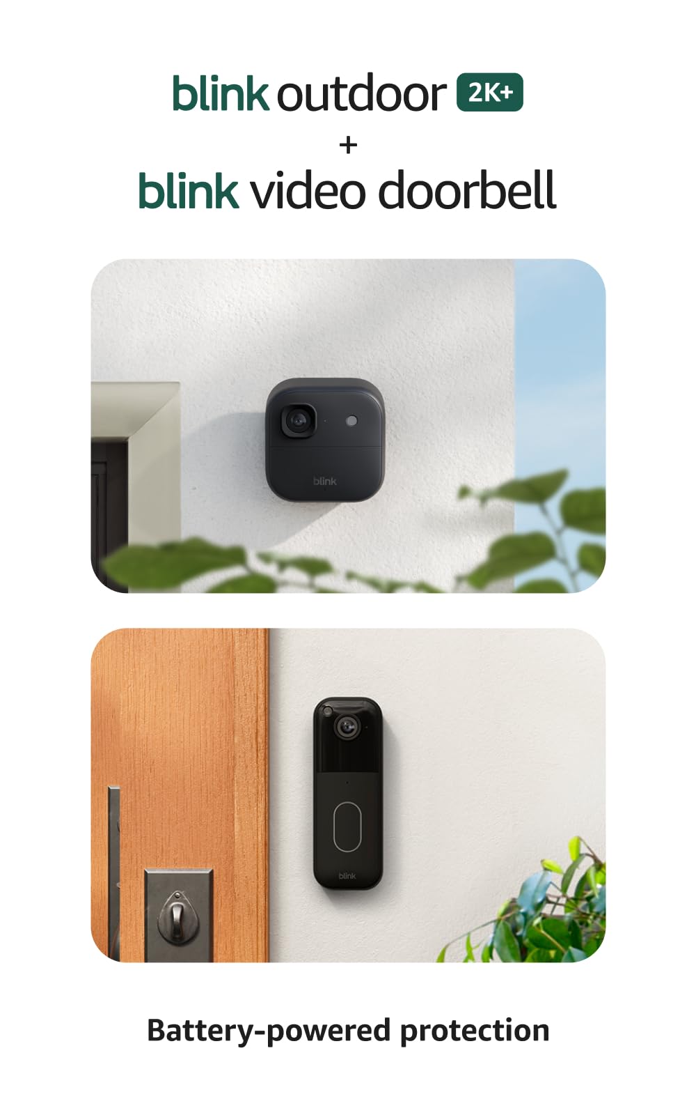 Blink Outdoor 2K+ (newest model) â Wireless smart security camera, 2K video resolution, enhanced audio, two-year battery. Sync Module Core included â 2 camera system (Black)