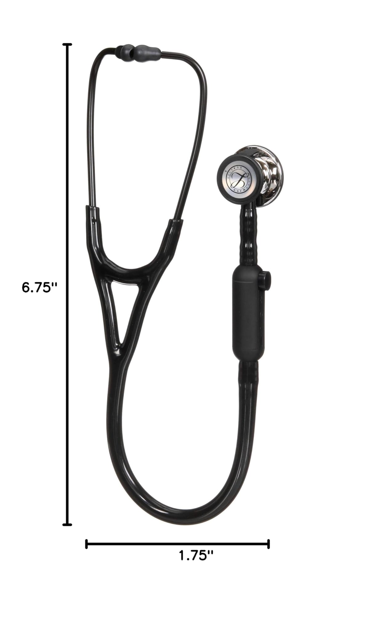 3M Littmann CORE Digital Stethoscope, Our Most Advanced Stethoscope Yet, Up To 40x Amplification, Active Noise Cancellation, In-App Sound Wave Visualization, Black-Finish Chestpiece, 8480