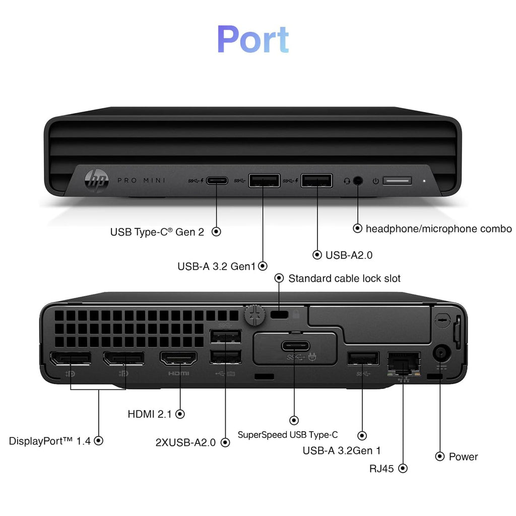 HP 2026 Mini PC Desktop Computers, Intel i5-12400T CPU, 16GB RAM 512GB SSD