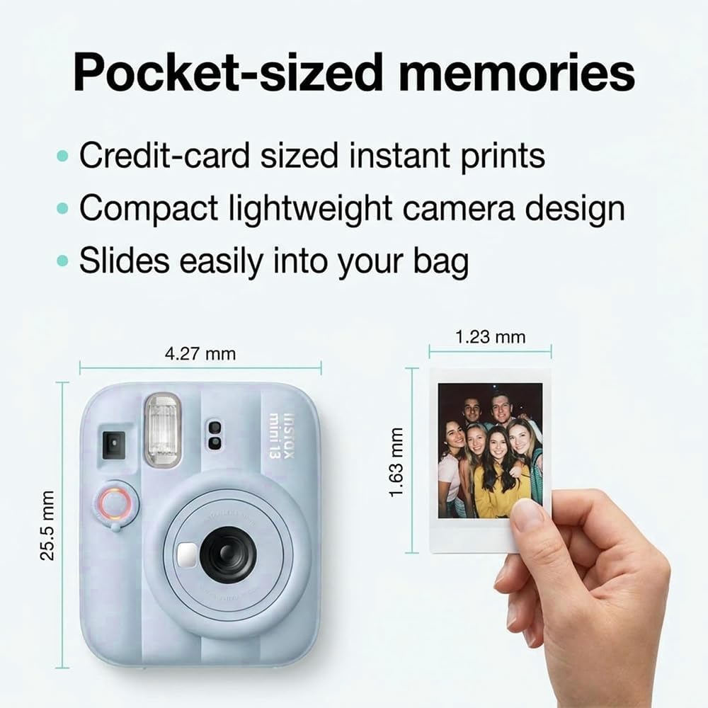 Fujifilm Instax Mini 13 Blue Instant Camera with 20-Sheet Film Set