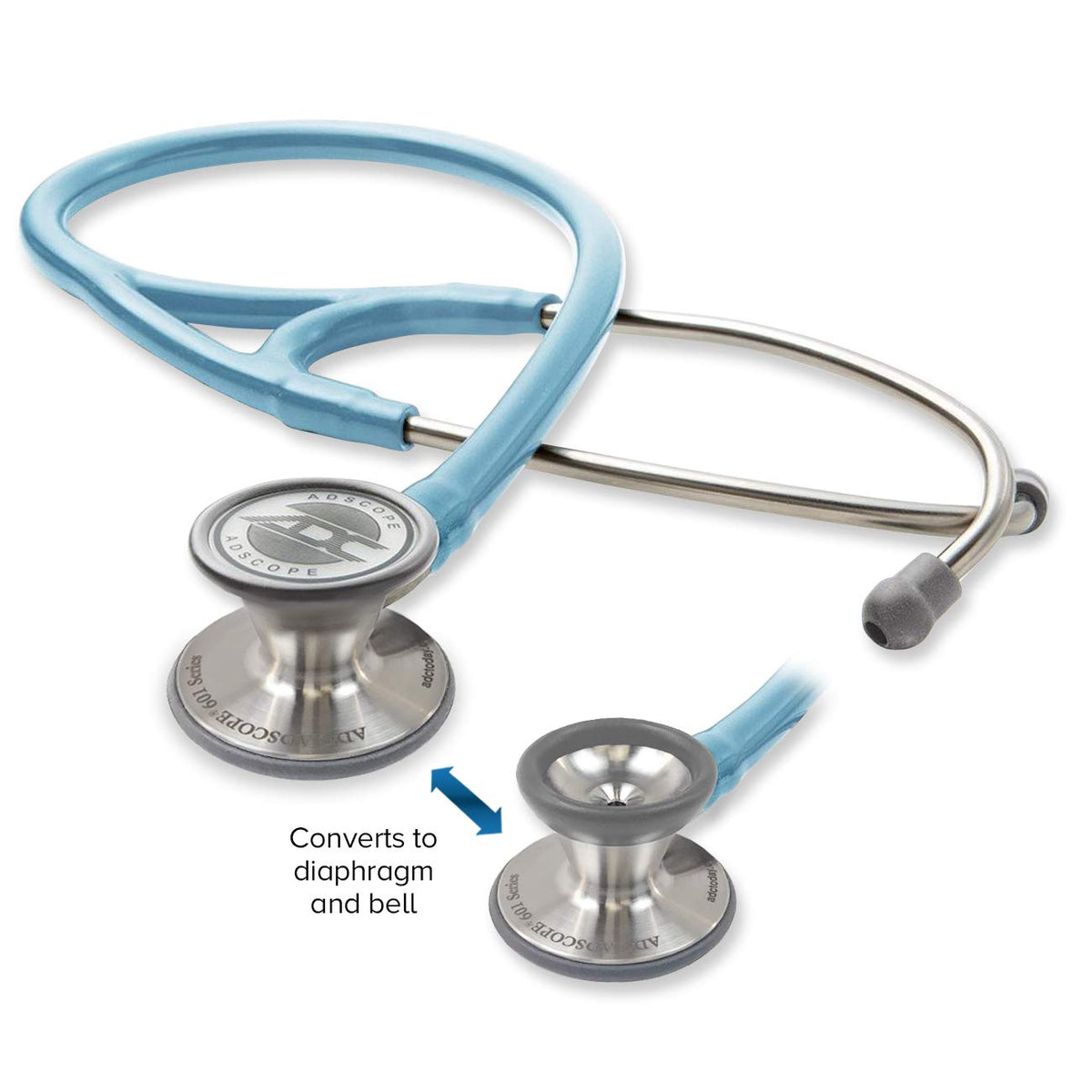 ADC Adscope 601 Convertible Cardiology Stethoscope, AFD Tunable Technology